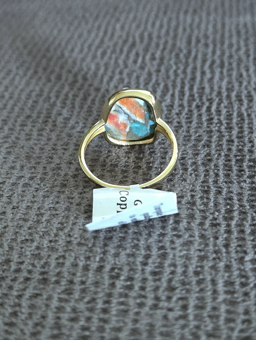 Shivam Misshapened Copper Turquoise Ring💍 - NWT
